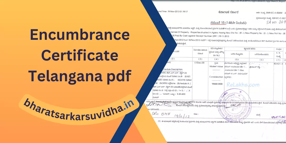Encumbrance Certificate Telangana pdf